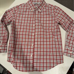 Janie and Jack boys button down plaid shirt size 5 worn once